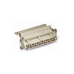 Insert HE AV, Raccordement à vis, femelle, 24 pin, 16A, Polycarbonate, 24B|48B 